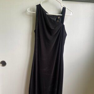 Black Midi Knot Shoulder Woman’s Dress Size 8